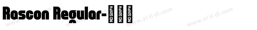 Rascon Regular字体转换